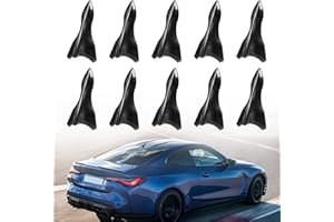 10PCS Air Vortex Generator Mini Shark Fin Diffuser, Carbon Fiber Pattern Spoiler Wing Decoration, Universal Car Roof Accessor