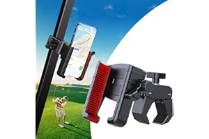 Efocakiox Golf Cart Phone Holder[Big Phones Friendly], Rotatable Universal Phone Mount Holder Compatible with iPhone/Samsung/Pixel and Smartphones, Golf Cart Accessories for EZGO Club Car Yamaha