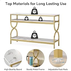 Tribesigns 3-Tier Console Table, 55 inch Sofa Table