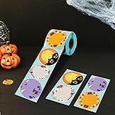 iEager Halloween 2 Inch Round Thermal Labels, Self-Adhesive Circle Direct Thermal Label Stickers for Halloween Gifts, Home Decor, 300 Labels/Roll