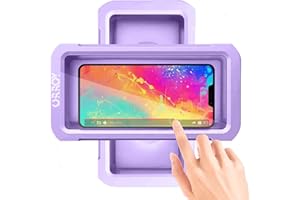 Waterproof Shower Phone Holder, URROY 360° Rotation Shower Phone Case, Anti-Fog High Sensitivity Cover Mount Box for Bathroom