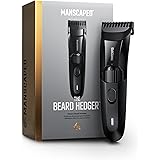 MANSCAPED® The Beard Hedger™ Premium Men's Beard Trimmer, 20 Length Adjustable Blade Wheel, Stainless Steel T-Blade for Preci