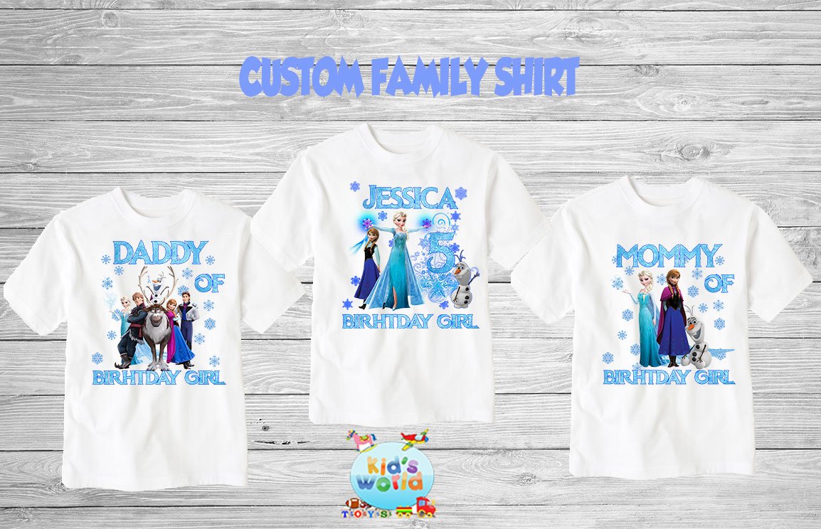frozen family birthday shirts