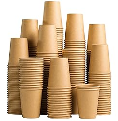 Lamosi 200 Pack 10 oz Kraft Paper Cups, Brown