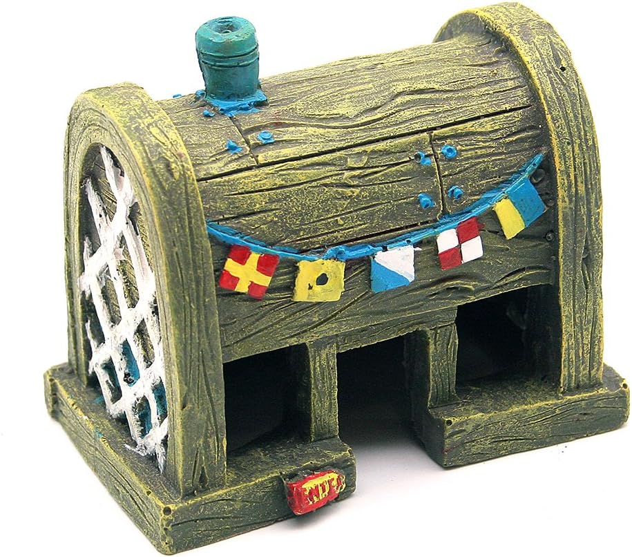 Sikete Comic Spongebob Krusty Krab Aquarium Ornaments Fish Tank Decorations