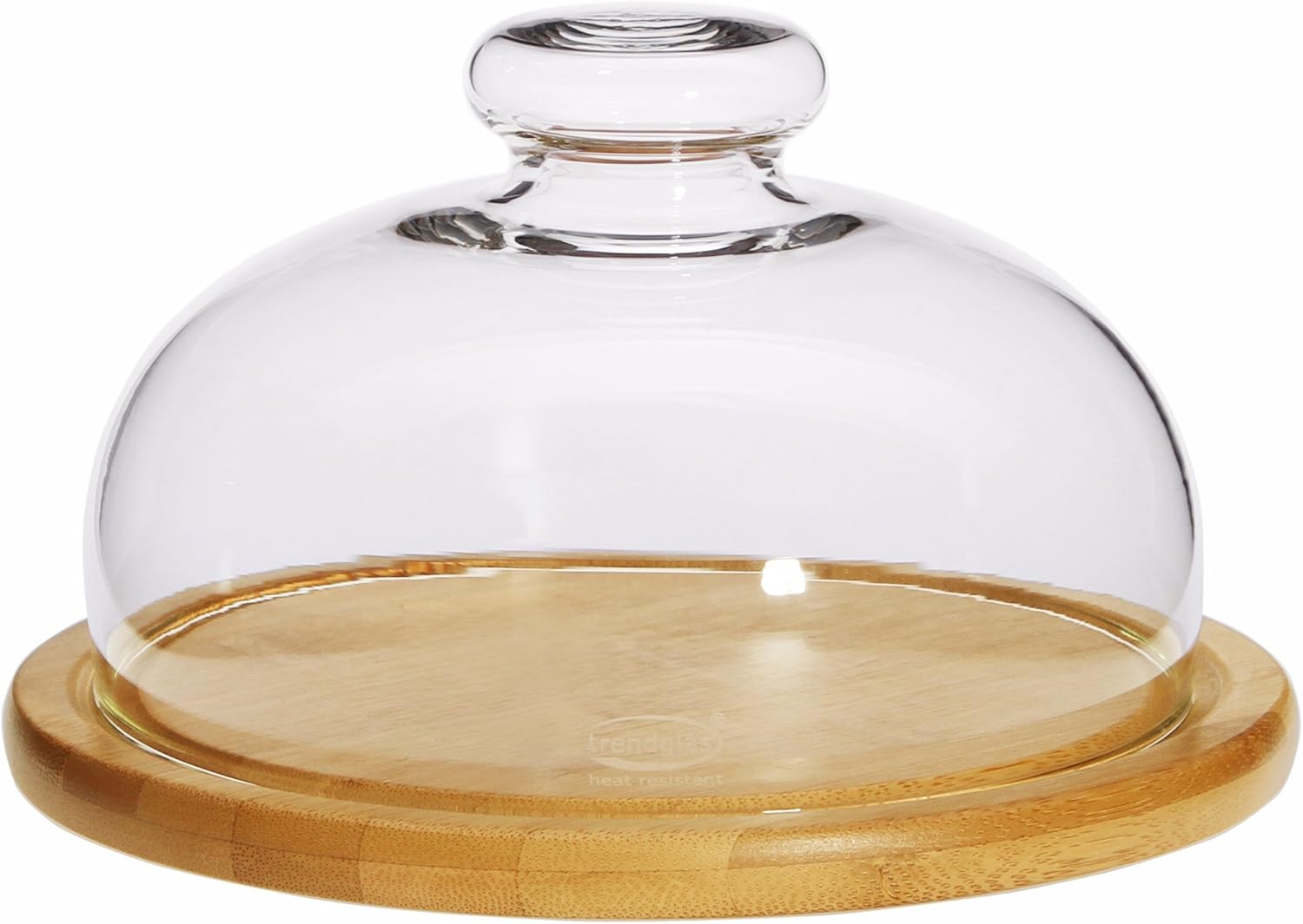 Trendglas Jena Käseglocke mit Bambusunterteller, 17 cm