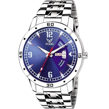 Analog Blue Day and Date Mens Watch 2075-BL