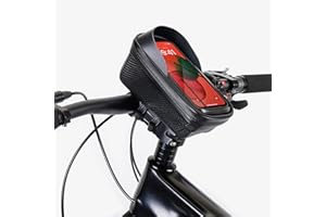 Aomiun Bike Frame Bag 1L Waterproof Bike Top Tube Bag EVA Bike Phone Bag Quick Install & Remove for Phones Ranging from 4.7-6