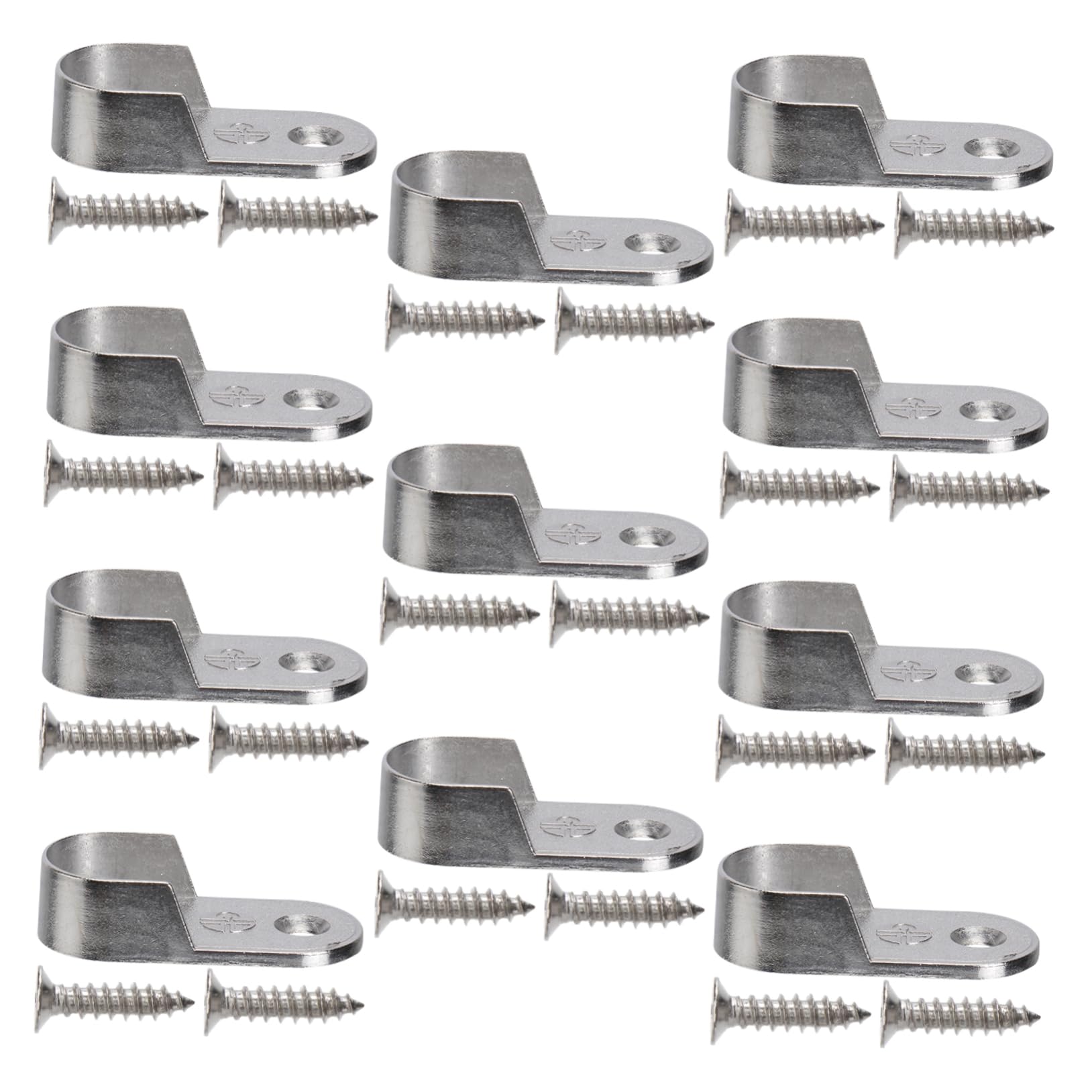COLLBATH 30 Pcs Oval Wardrobe Rail End Supports Heavy Duty Closet Rod Bracket with Supports and Screws for Extendable Clothes Rail and Poles