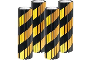 Japard 4 Pack Garage Wall Protector for Car Doors, Column Pole Corner Guard for Parking Garages, Edge Foam, Protect Your Car Bumpers, Black Yellow