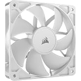 CORSAIR RS120 120mm PWM Fan &ndash; Daisy-Chain Connection &ndash; Low-Noise &ndash; Magnetic Dome Bearing &ndash; Single Pack &ndash; White