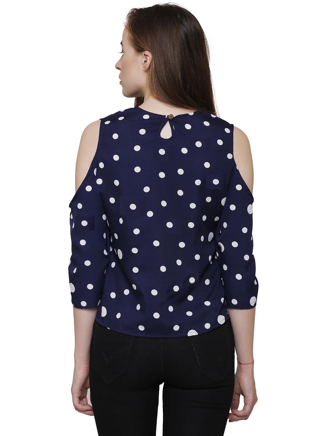 kalava women's crepe top (blue)