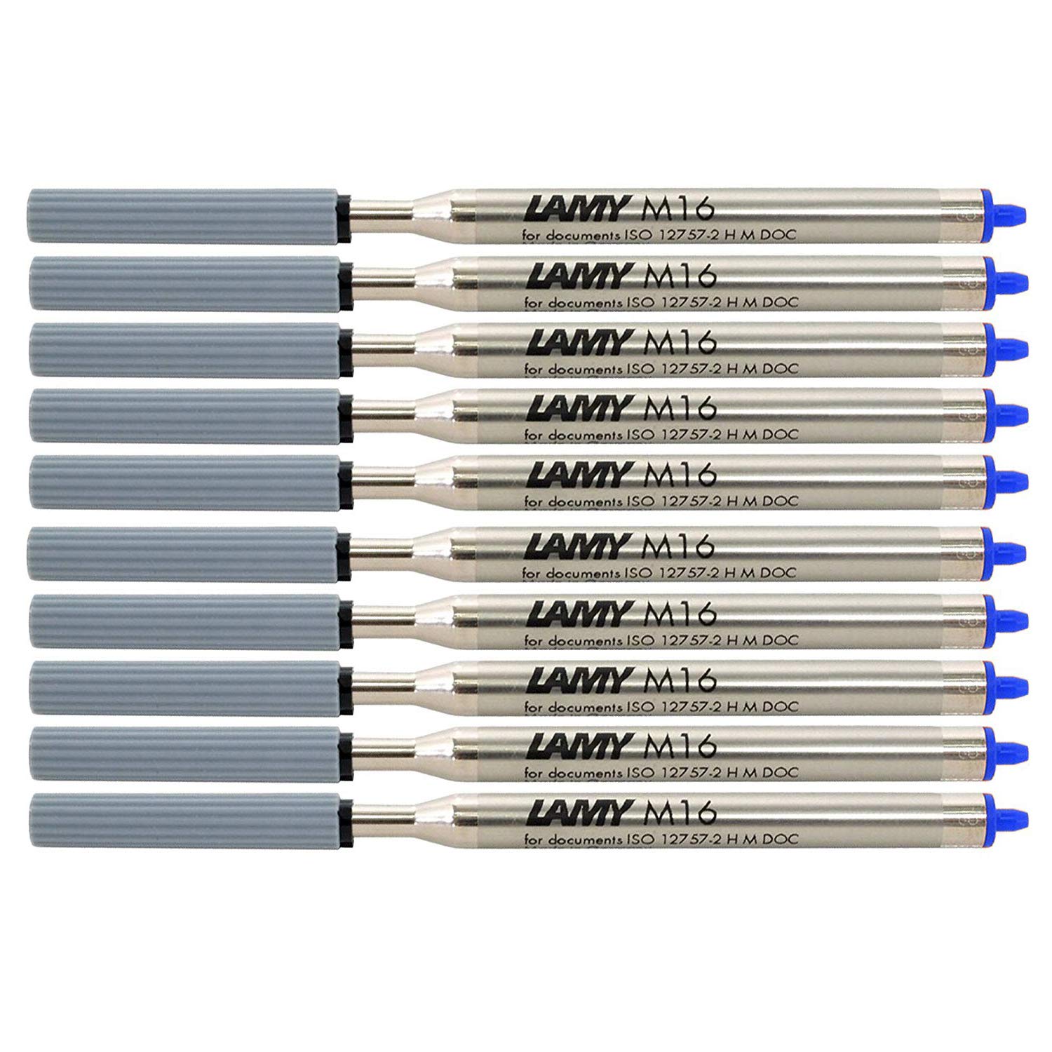 Lamy M 16 ballpoint pen refill made of metal, indelible, line width: M, blue, 10er Spar-Pack