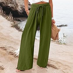 SHAOBGE Women's Casual Wide Leg Palazzo Pants High