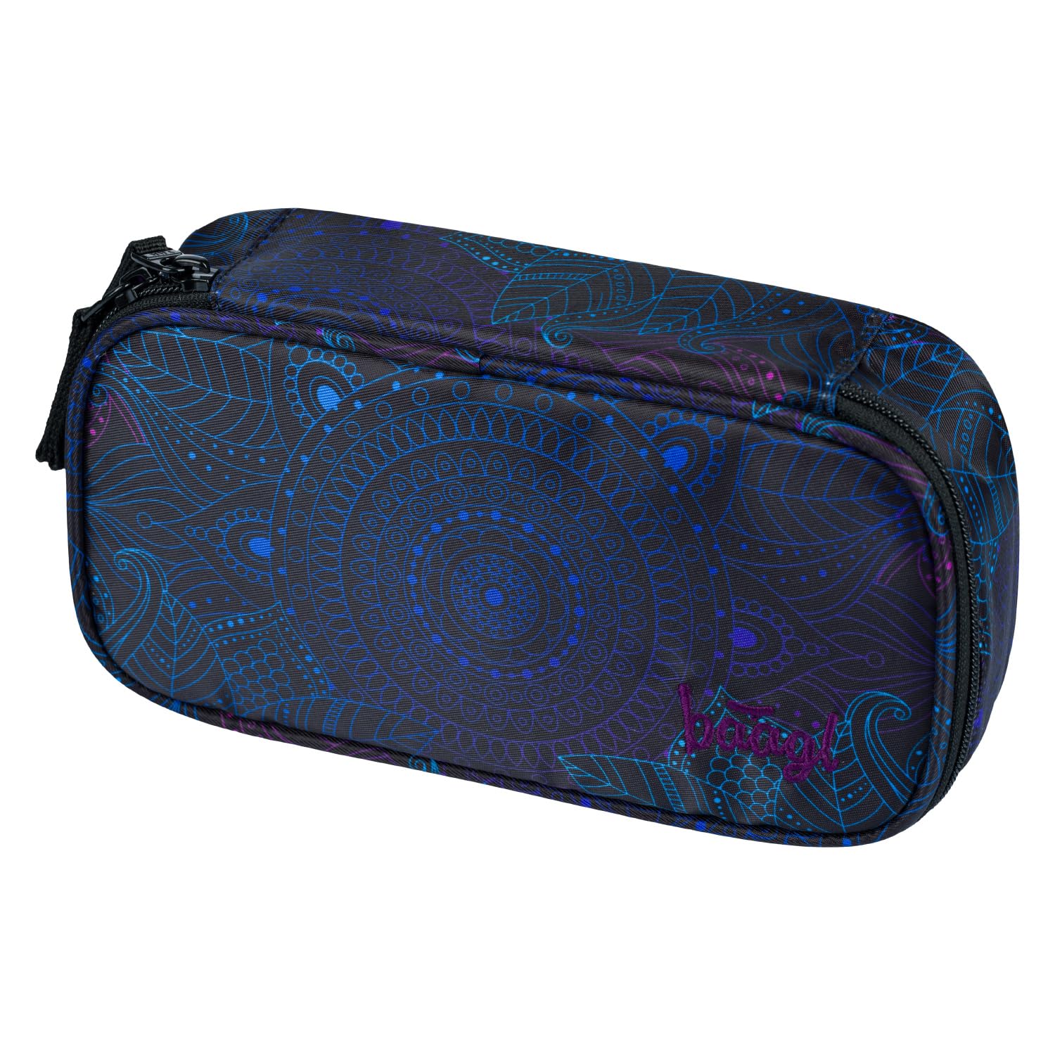 Baagl Pencil Case for Girls - School Pencil Case with 2 Compartments, Zen Pattern, Polyester, 23 x 12 x 5 cm — image 1