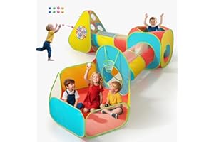 5Pack Kids Play Tent,Foldable Pop Up Tents with Carry Bag, Outdoor Playhouse with Crawling Toys & Play Tent (5 Pack Play Tent