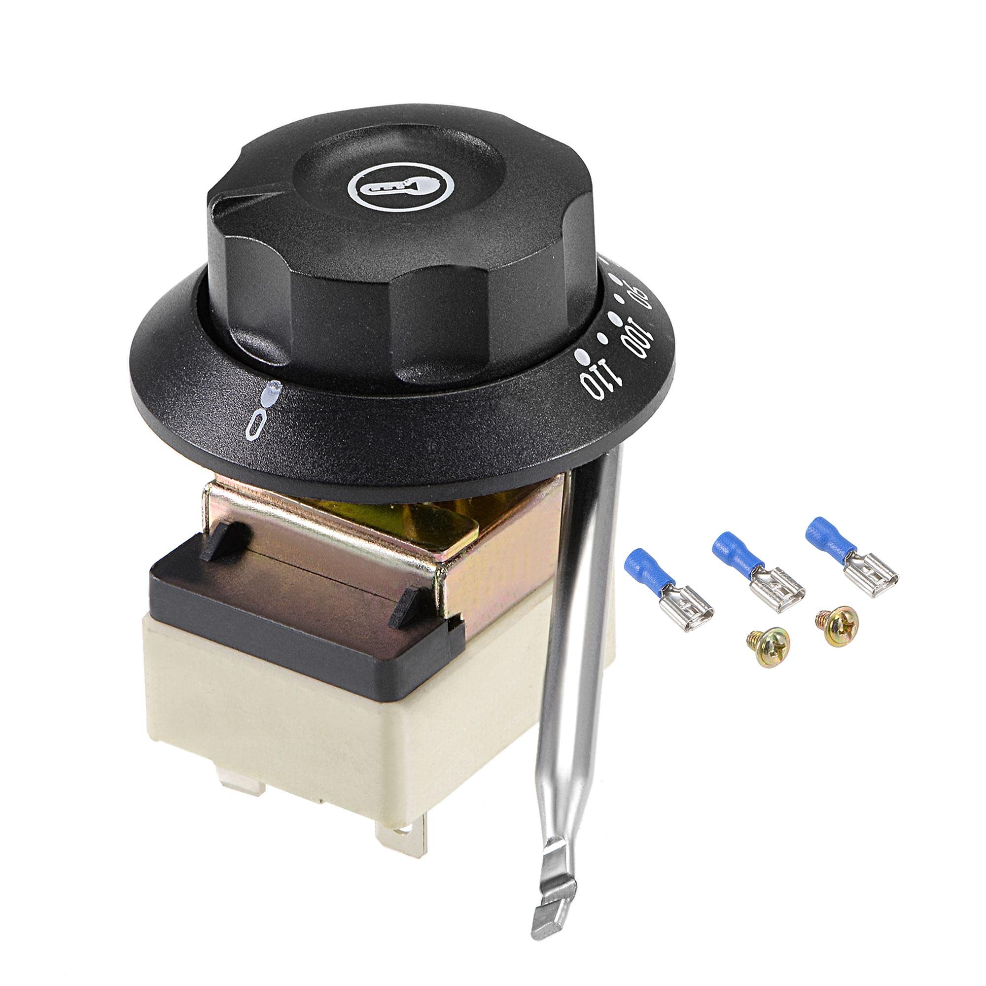 sourcing map 1NO 1NC 250V 16A 30-110C Temperature Control Switch Capillary Thermostat for Oven Refrigerator Heater, 0.7m, with 2 Screws&3 Crimp Terminals