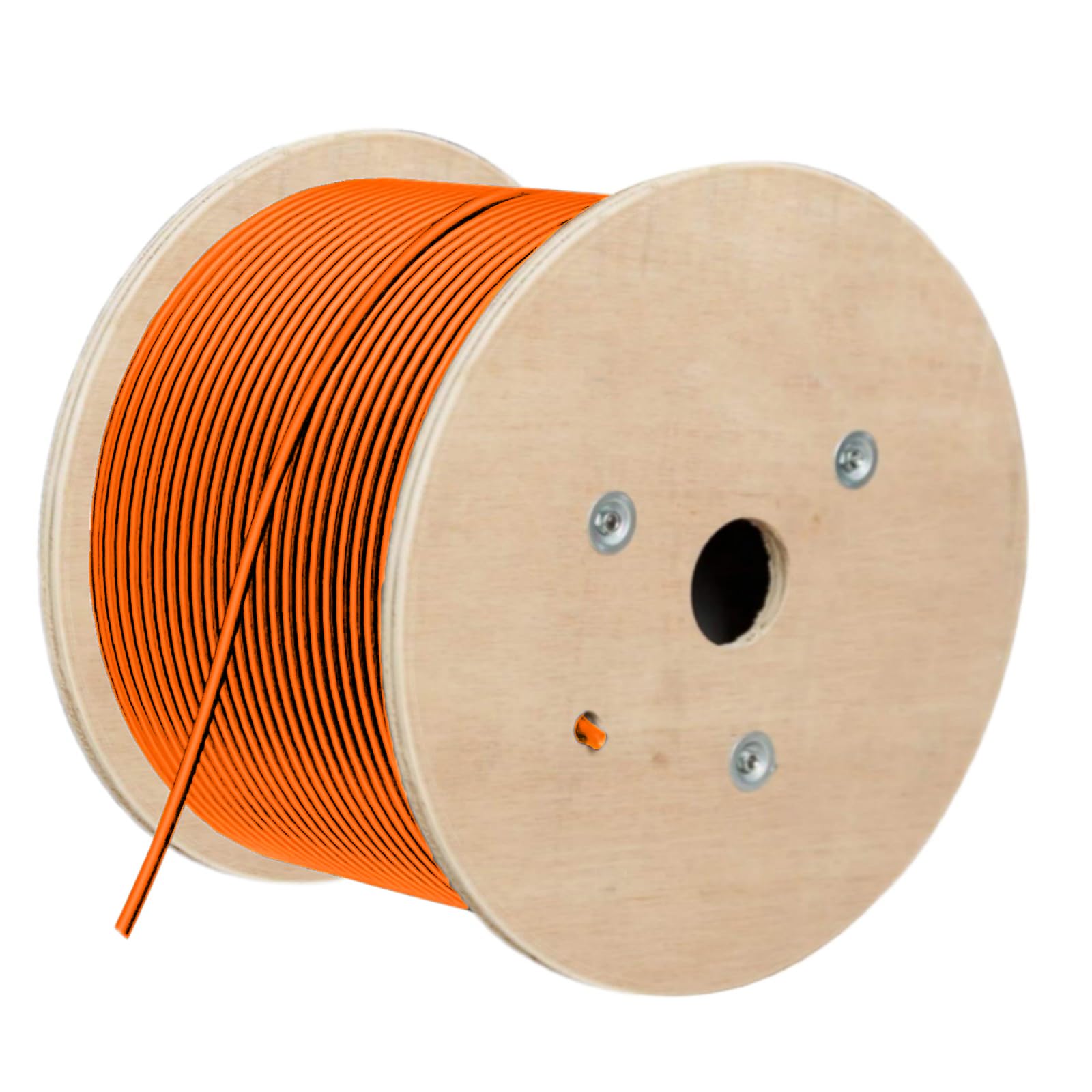 Photo 1 of LEKVKM Cat8 Bulk Ethernet Cable 650FT Round S/FTP Outdoor&Indoor Heavy Duty High Speed Cat8 LAN Network Cable 40Gbps 2000Mhz Orange