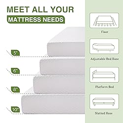EGOHOME King Size Memory Foam Mattress, 8 Inch Bed