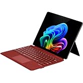 mobee Type Cover for Microsoft Surface Pro 13 inch, Compatible with Surface Pro 11/10 / 9/8 / X, Slim Keyboard with Trackpad Mouse, Backlit &amp; Pen Holder (Poppy Red)