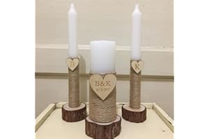 Wedding Unity Candle Set Rustic Unity Candle Church Ceremony Set Personalized Unity Candle Wedding Ceremony Custom Candle