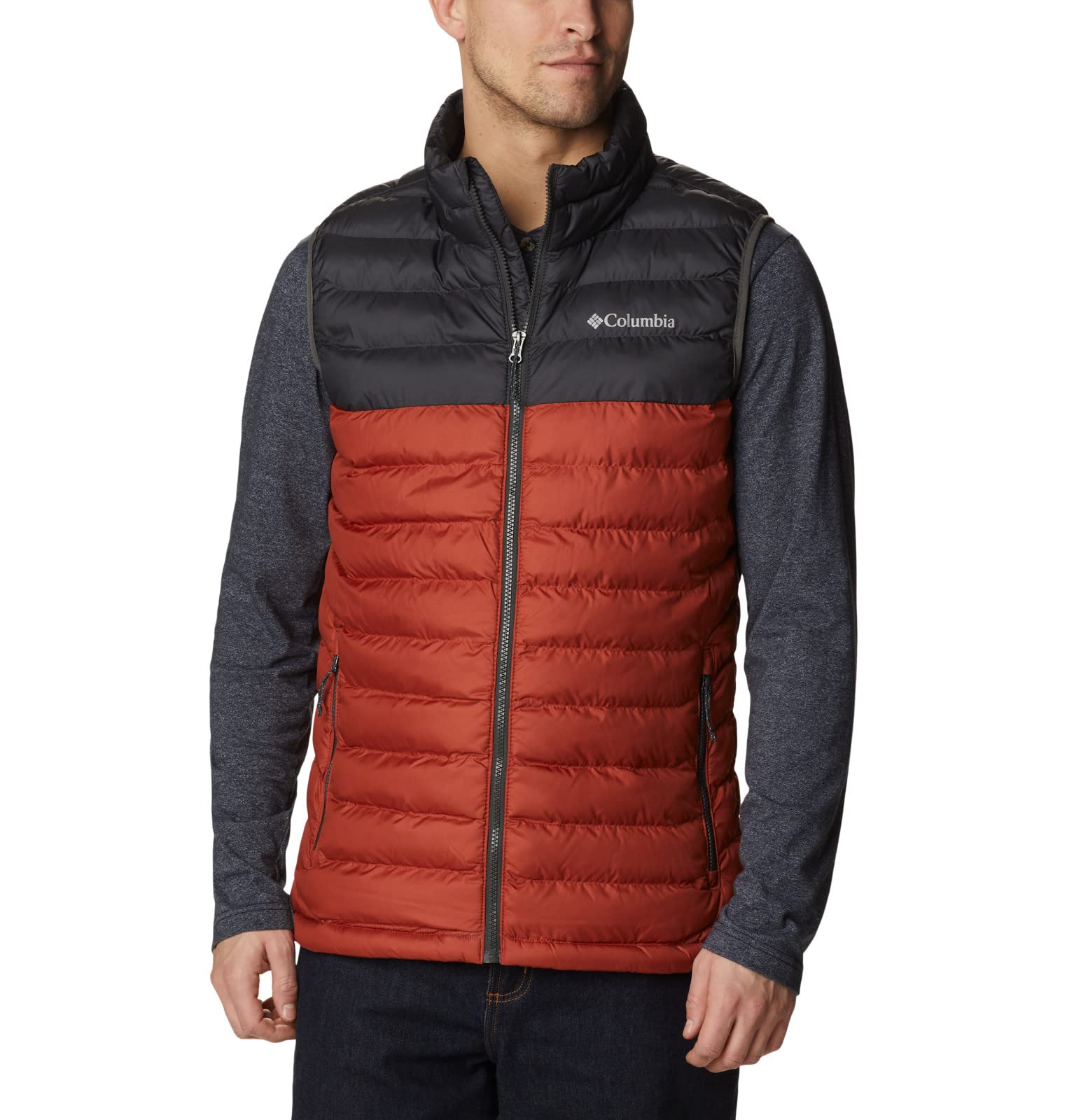 Columbia Men's Powder Lite Vest, Warp Red/Shark, XX-Large Image