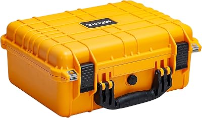 MEIJIA Yellow Waterproof Camera Case with Customizable Foam 16" Drone Equipment