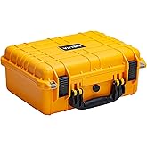 MEIJIA Portable All Weather Waterproof Camera Case With Foam,Fit Use of Drones,Camera,Equipments,Pistols,15.98x12.99x6.85inches