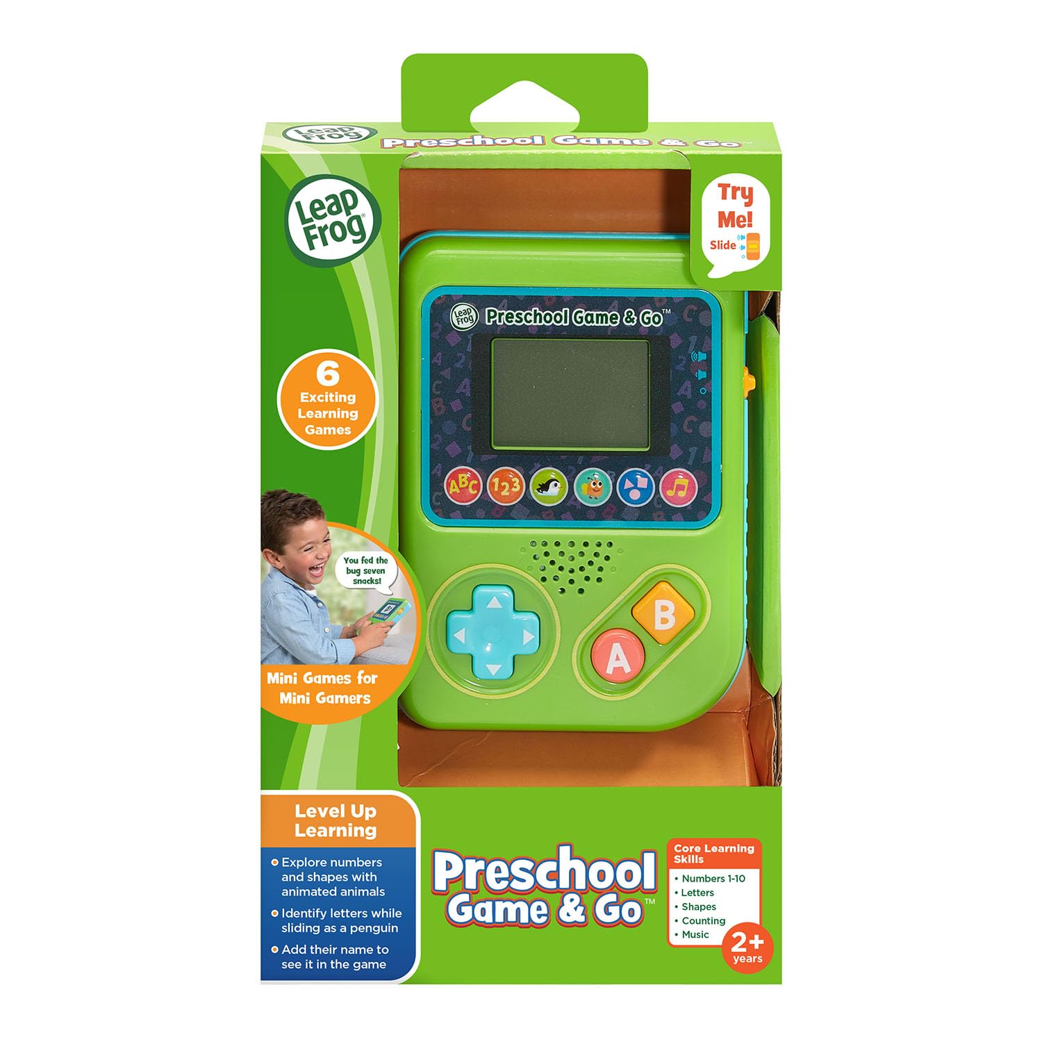 LeapFrog Preschool Game and Go Handheld Video Game Toy, Green