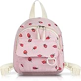 WisePoint Mini Backpack Purse, Corduroy Girls Backpack Small Backpack for Women, Casual Daypack Backpacks Cute Backpacks (pink)