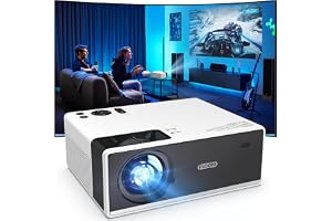 FUDONI Projector with WiFi & Bluetooth, Native 1080P Home Theater Projector | 300 ANSI Brightness, Max 300" Display, Indoor Outdoor Use, 4K Supported, Compatible with HDMI, USB, Phone, Laptop, TV Stick