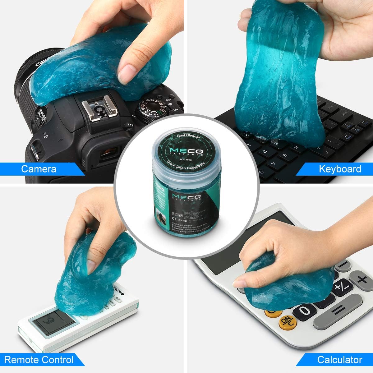 MECO Keyboard Cleaning Gel Universal Dust Cleaner Gel with 5 Keyboard