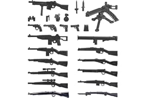 HIMIRICH Weapons Pack Military Toy Set Building Blocks Model for Soldier Figures, Army Equipment Gear Kit Pieces and Parts Accessories Compatible with Major Brand