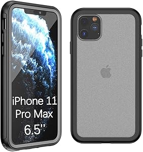 SZFIRSTEY for iPhone 11 Pro Max Case, Built-in Screen Protector Full Body Heavy Duty Shockproof Dust Proof Case Support Wireless Charging for iPhone 11 Pro Max 6.5 inch Only (Black)