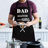 FunChaos Black Waterproof BBQ Apron for Men Dad Adjustable Pockets Grilling view 7