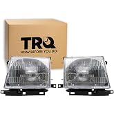 TRQ Driver and Passenger Side Headlight Assembly Set Halogen | For 1998-2000 Toyota Tacoma 1997 Tacoma RWD