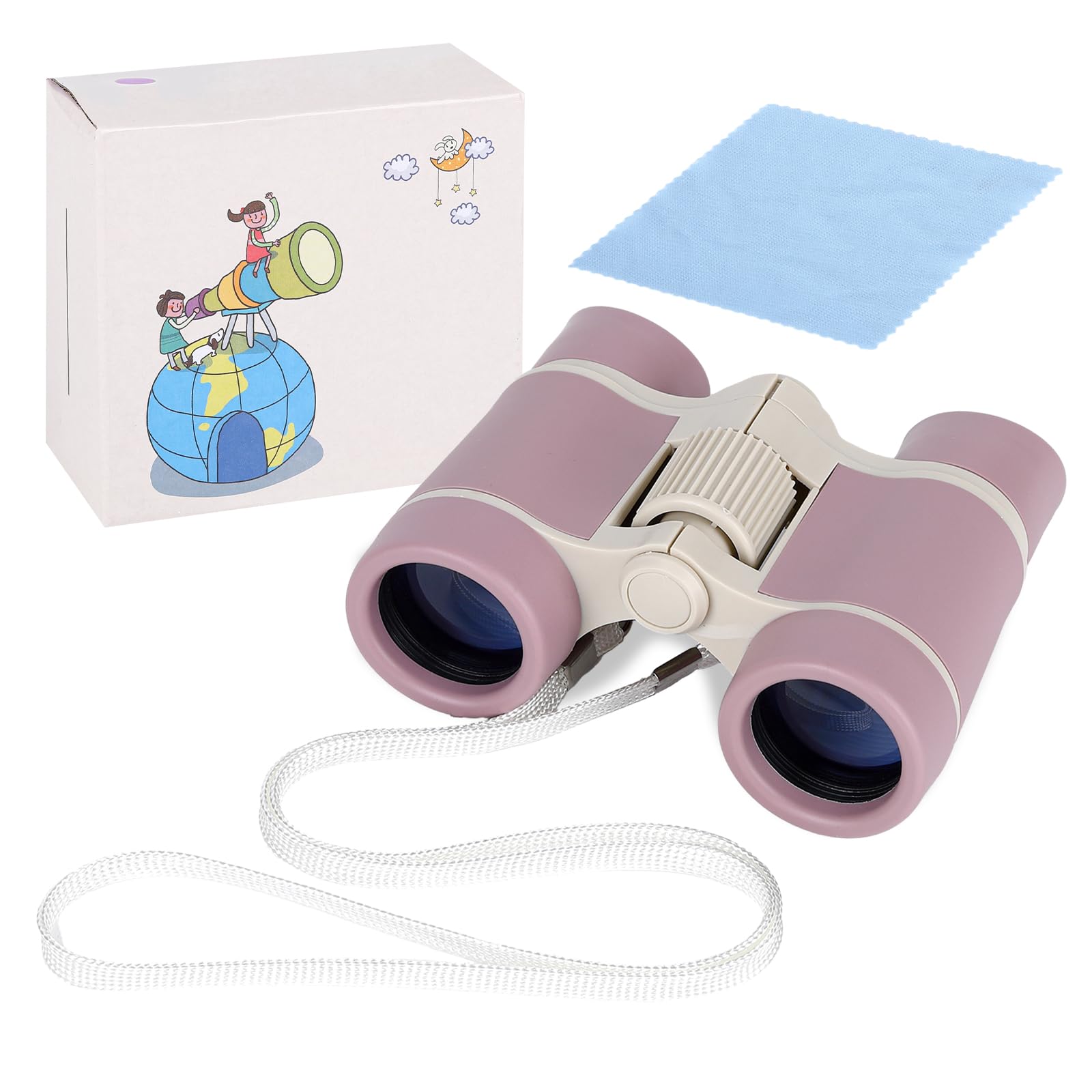 Kids Binoculars - Observer's Binoculars for Outdoor Sports, Bird Watching & Hiking - Purple