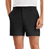 PULI Golf Shorts Men Relaxed Fit Stretch Dress Lightweight Casual Waterproof Travel Quick Dry Summer Shorts 5 Inch Inseam