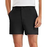 SERAMY Mens Golf Dress Shorts 7 Inch Inseam Stretch Flat