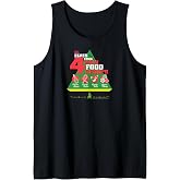 Elf Food Groups Food Pyramid Funny Christmas Tank Top