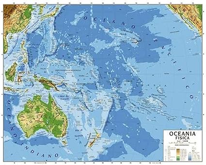 Cartina Carta Geogrifica Oceania Australia Bifacciale Fisica Politica 100x140cm Plastificata Amazon It Cancelleria E Prodotti Per Ufficio