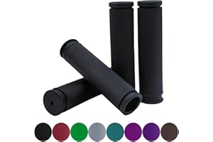 TIKBRO Bike Handlebar Grips 2 Pairs Comfortable Anti-Slip Rubber Mountain Bicycle Handle Grips for MTB BMX