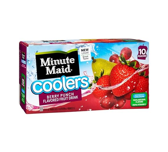 Minute maid coolers berry punch Fruit drink pouches - 10 pk (025000005626)