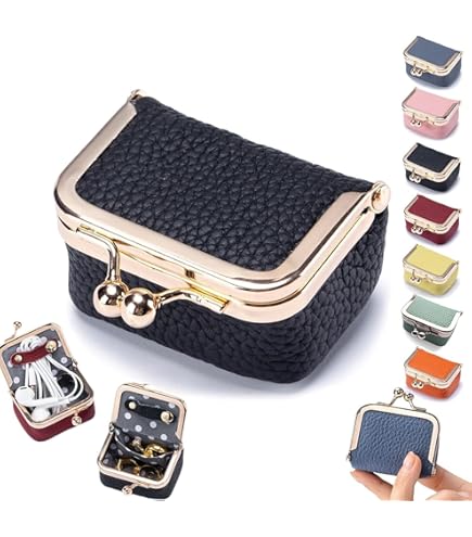 Amazon.com: Genuine Leather Mini Jewelry Box, Portable Vintage