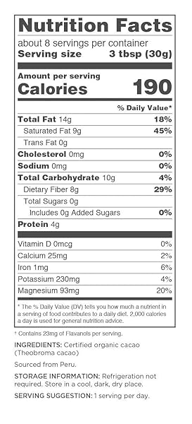 NAVITAS ORGANICS CACAO NIBS – UNSWEETENED DARK CHOCOLATE CRUNCH – ANTIOXIDANTS, MINERALS, FIBER – FOR TRAIL MIX, BAKING & MORE – USDA ORGANIC, FAIRTRADE, NON GMO, GLUTEN FREE, NON-ALKALIZED (8OZ. BAG 76 SERVINGS)