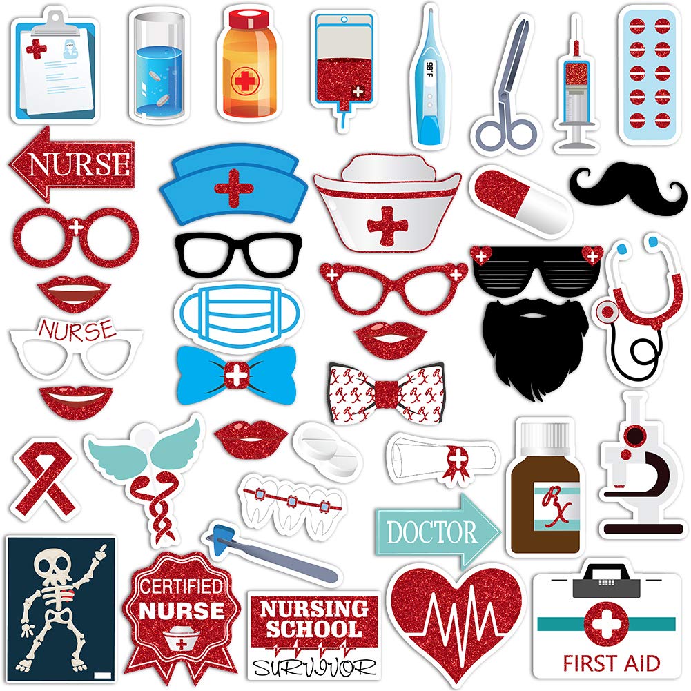 Venue Decorations Nurse Graduation Photo Booth Props Doctor Party