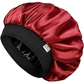 YANIBEST Bonnet for Men Hair Bonnet for Sleeping Double Layer Satin Bonnets for Black Women Curly Hair Sleep Cap