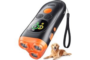 NOIDECE Dog Bark Deterrent Devices, 3X Ultrasonic Anti Barking Device for Dogs with Color LCD Screen, 3 Training Modes, 33FT Range to Correct Bad Behavior, Safe & Humane for Indoor & Outdoor Use