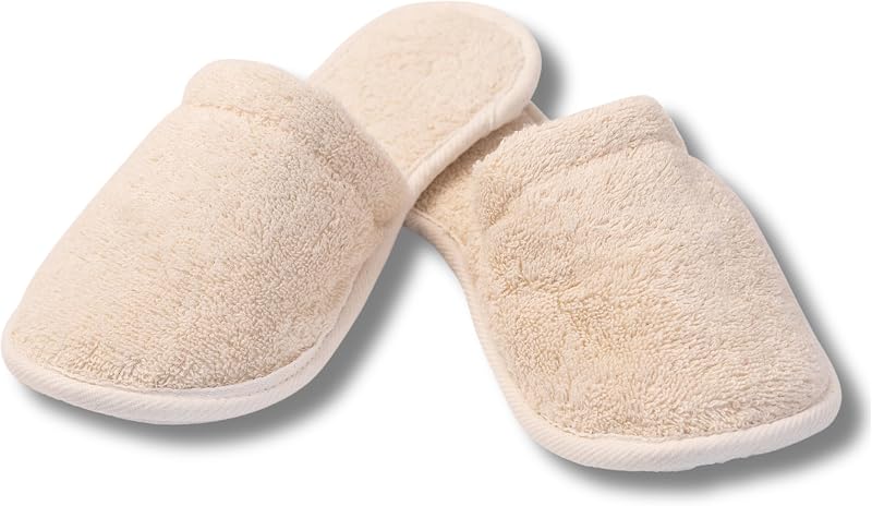 Eco Bath London Toweling Slippers 100% Organic Cotton XL Indoor 10-11