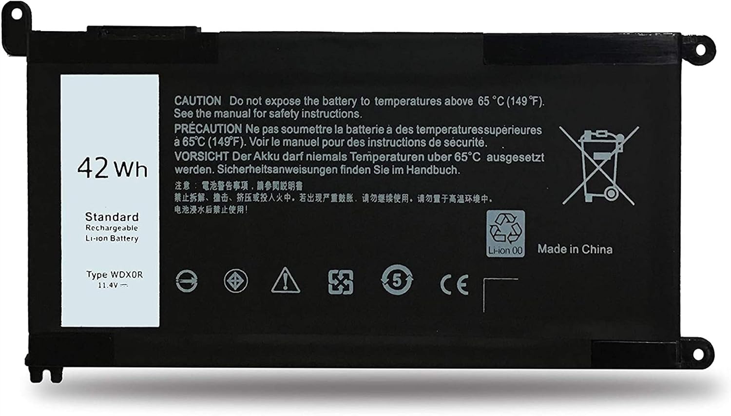 WDX0R Battery T2JX4 for Dell Inspiron 13-5000 13-7000 15-5000 15-7000 17-5000 P32E Series 17 5765/13 5368 5378 5379 7368 7378/14 7460/15 5538 5566 5567 5568 5570 5578 7560 7570 7569 5770 7579